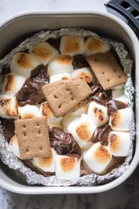 Place the dish in the air fryer and set to 350 degrees Fahrenheit for 8 minutes