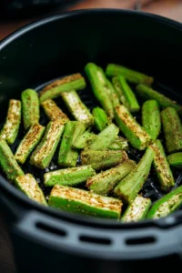 Place the okra fries in the air fryer