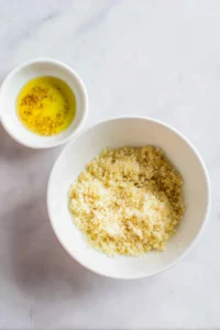 Sprinkle panko breadcrumbs over egg-filled whites