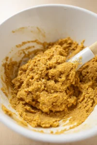 Stir in the flour and adjust the mixture's consistency