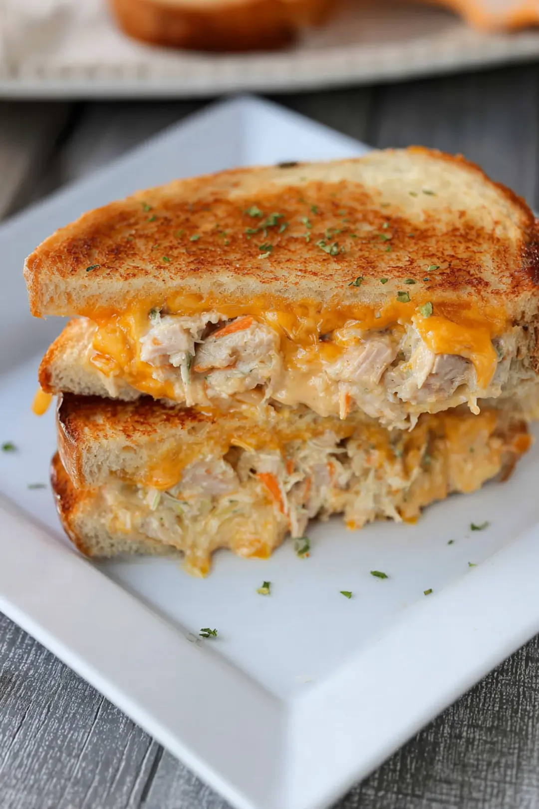 Tinned fish melt sandwich in air fryer