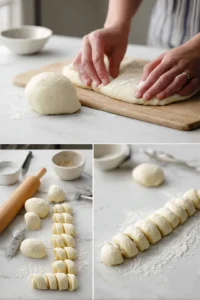 Transfer dough pieces to the air fryer after boiling