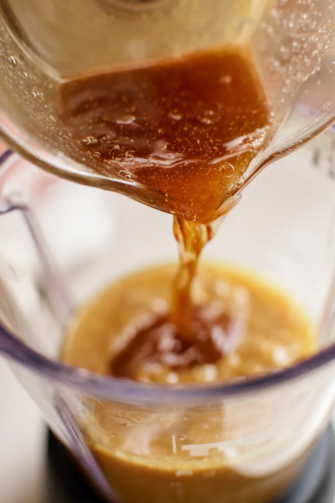 Add agave syrup or honey to the mixture and blend until fully combined