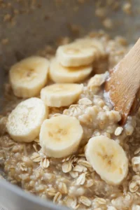 Add old-fashioned oats to mixture and stir until well combined