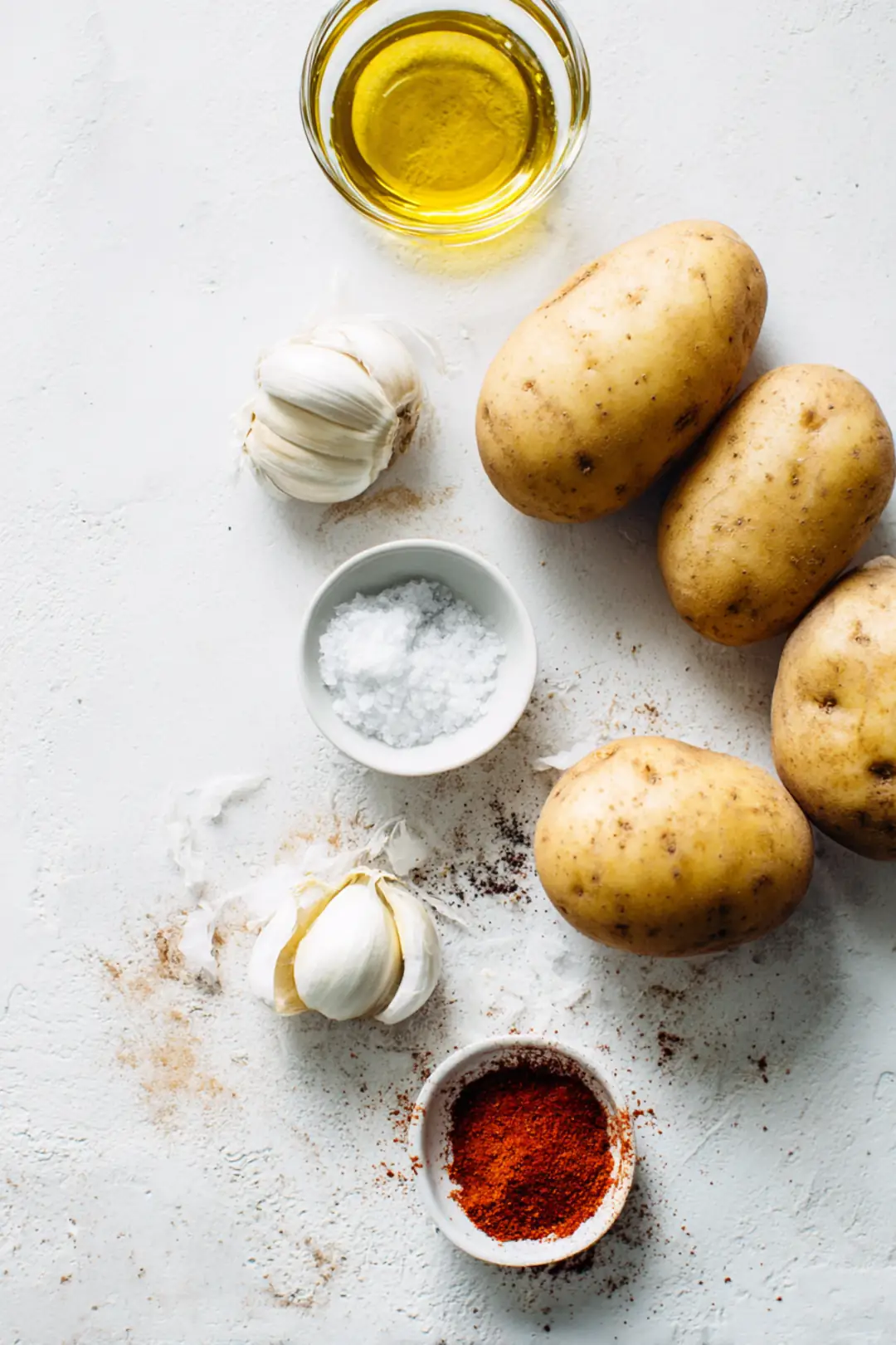 Air fryer accordion potatoes - ingredients