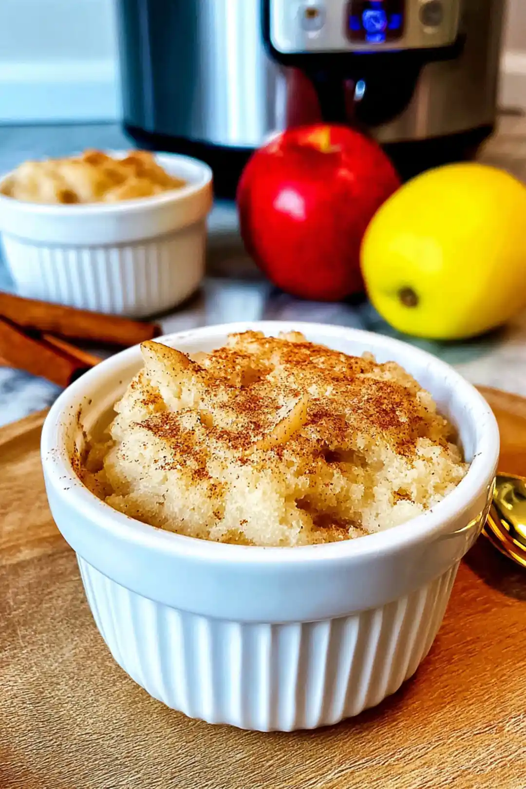 Air fryer apple pudding