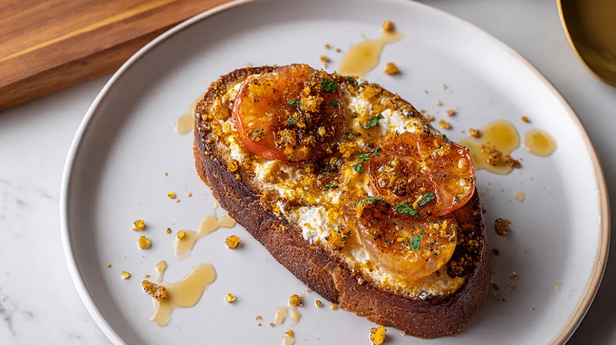 Air fryer baked ricotta with honey