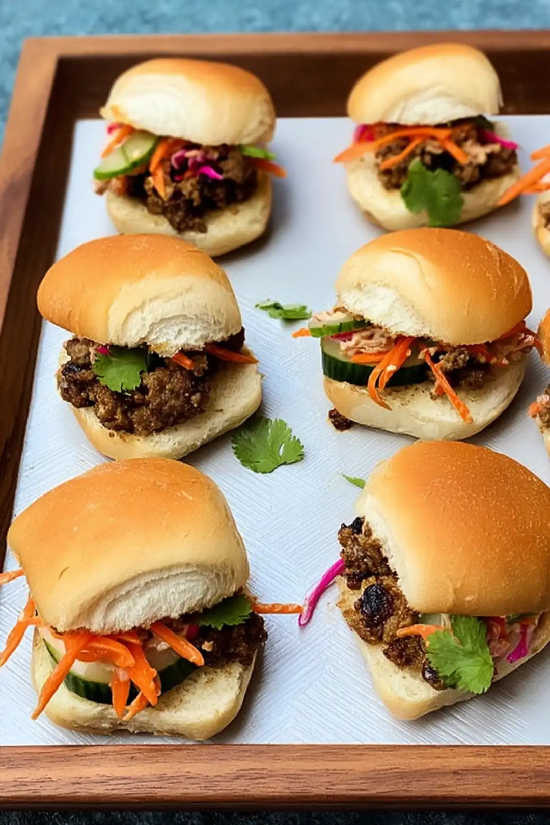 Air fryer banh mi sliders