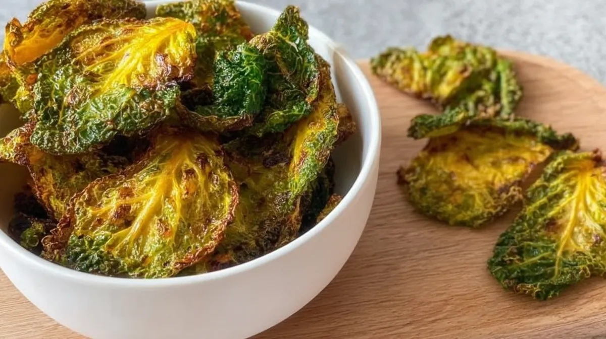 Air fryer cabbage chips - the new kale chip