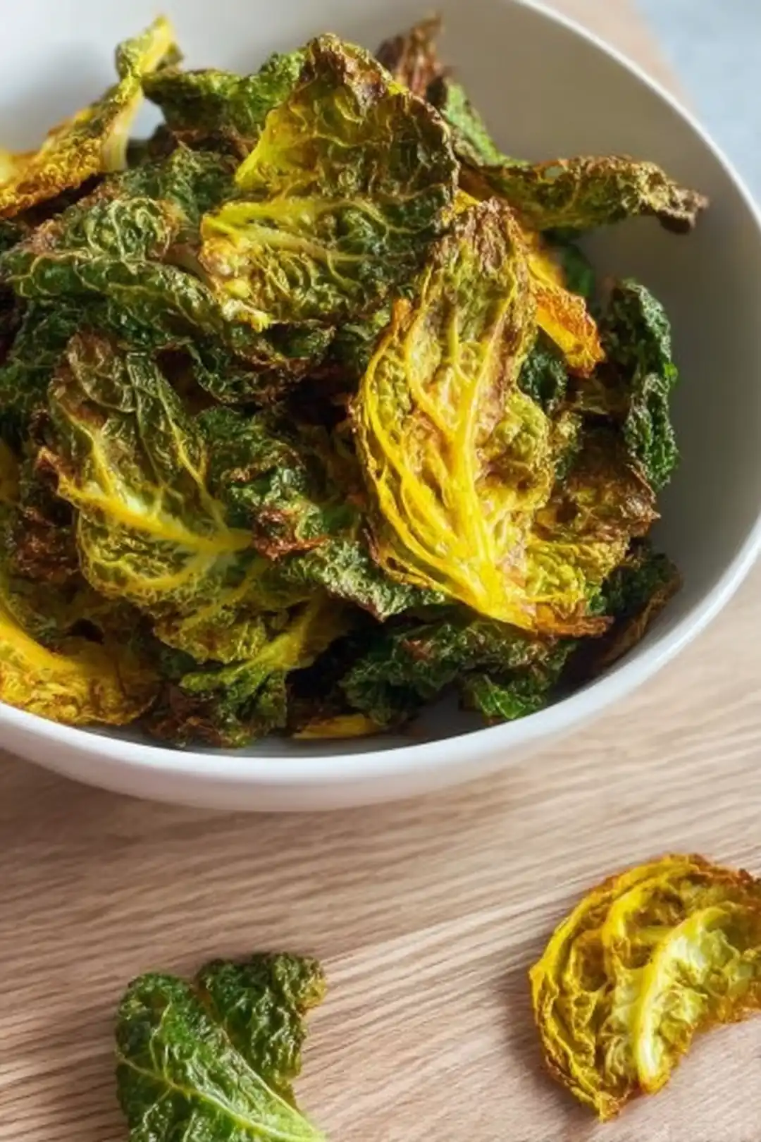 Air fryer cabbage chips - the new kale chip