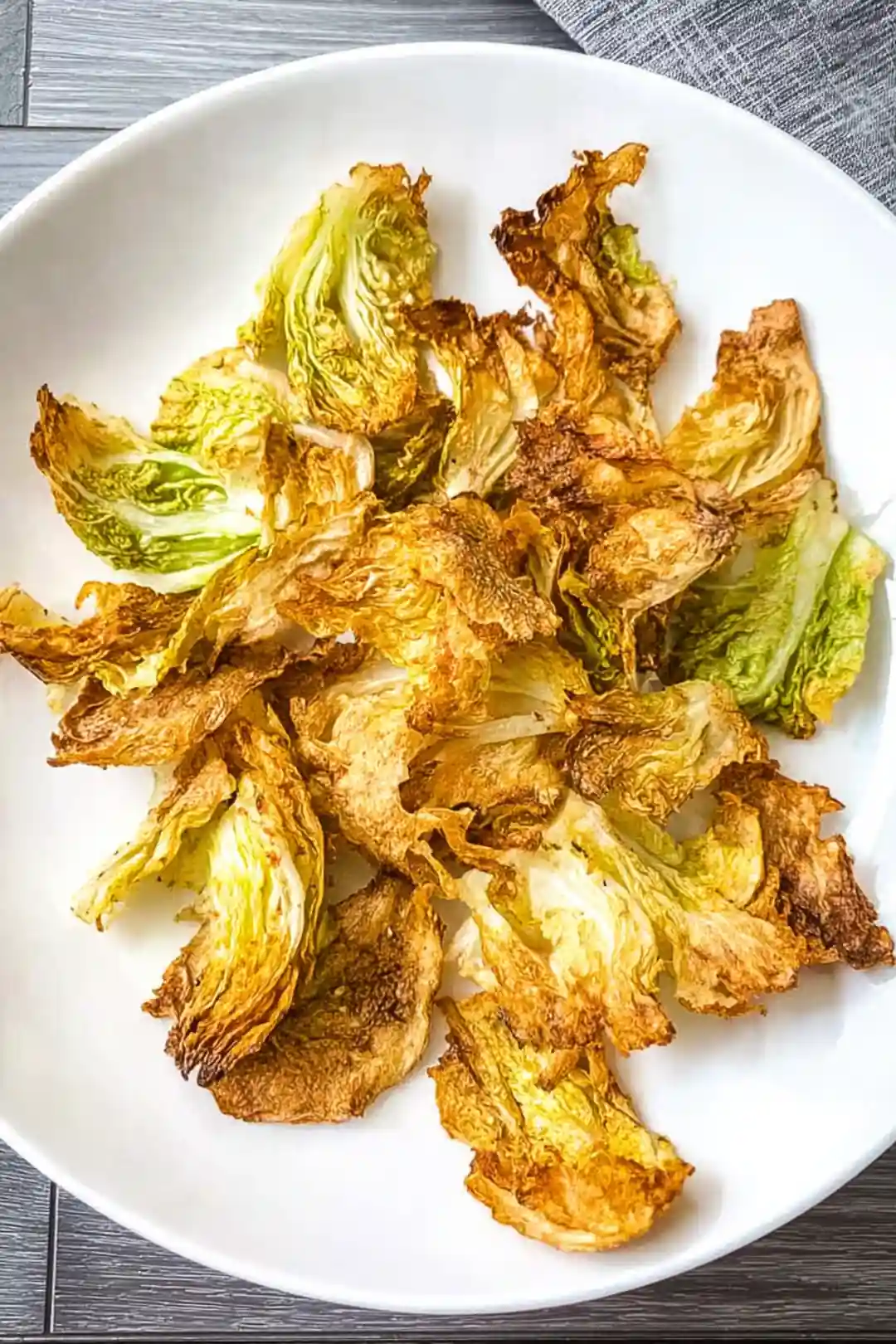Air fryer cabbage chips zero waste snack