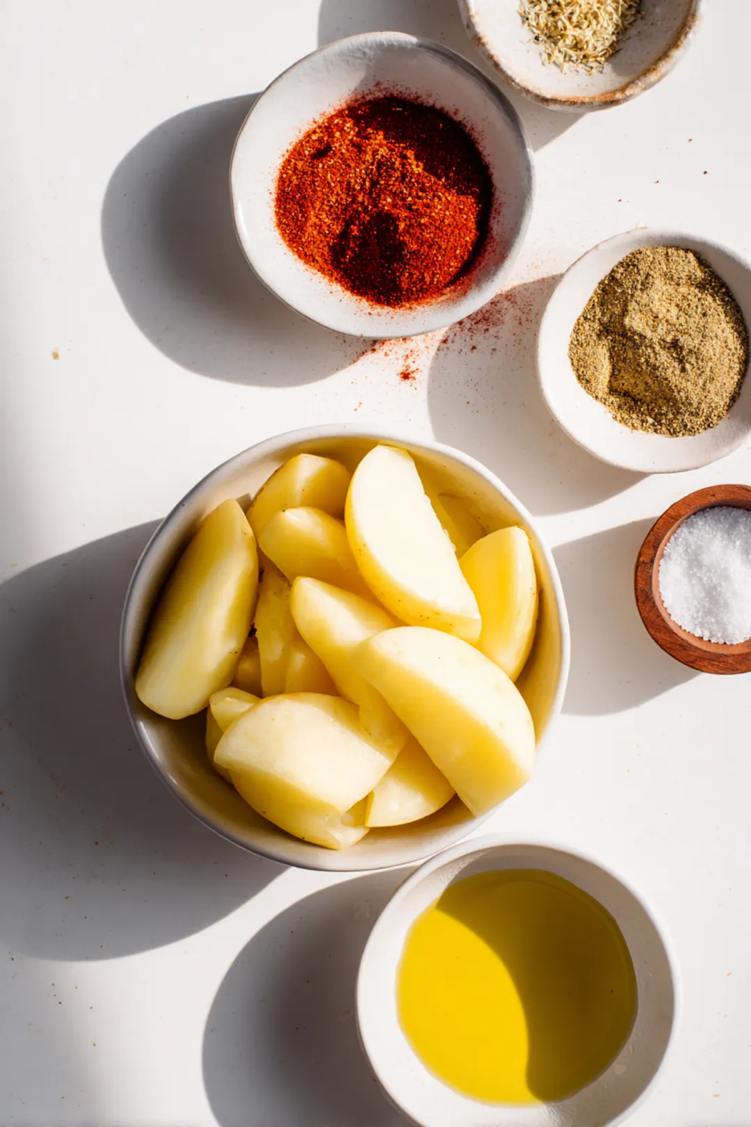 Air fryer canned potato wedges - ingredients