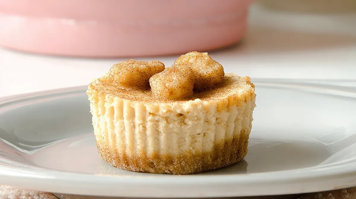 Air fryer churro cheesecake bites