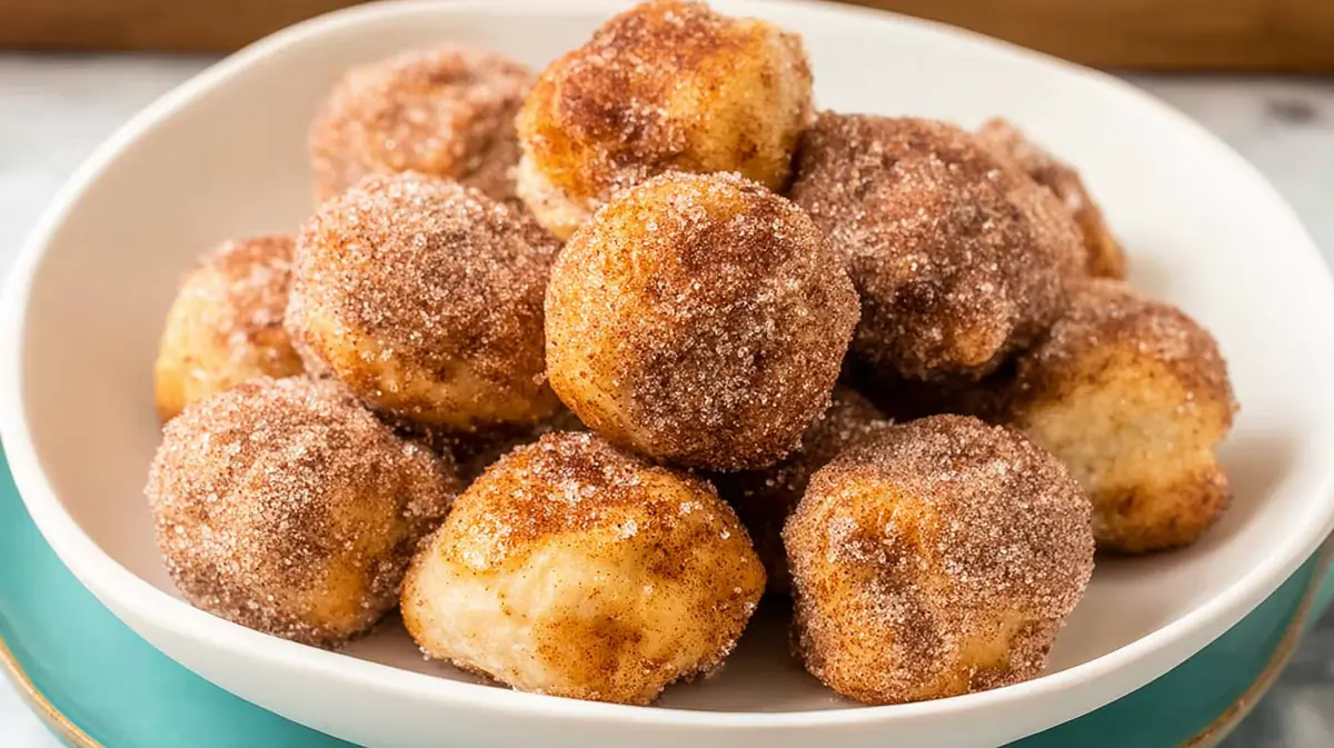 Air fryer cinnamon sugar pretzel bites