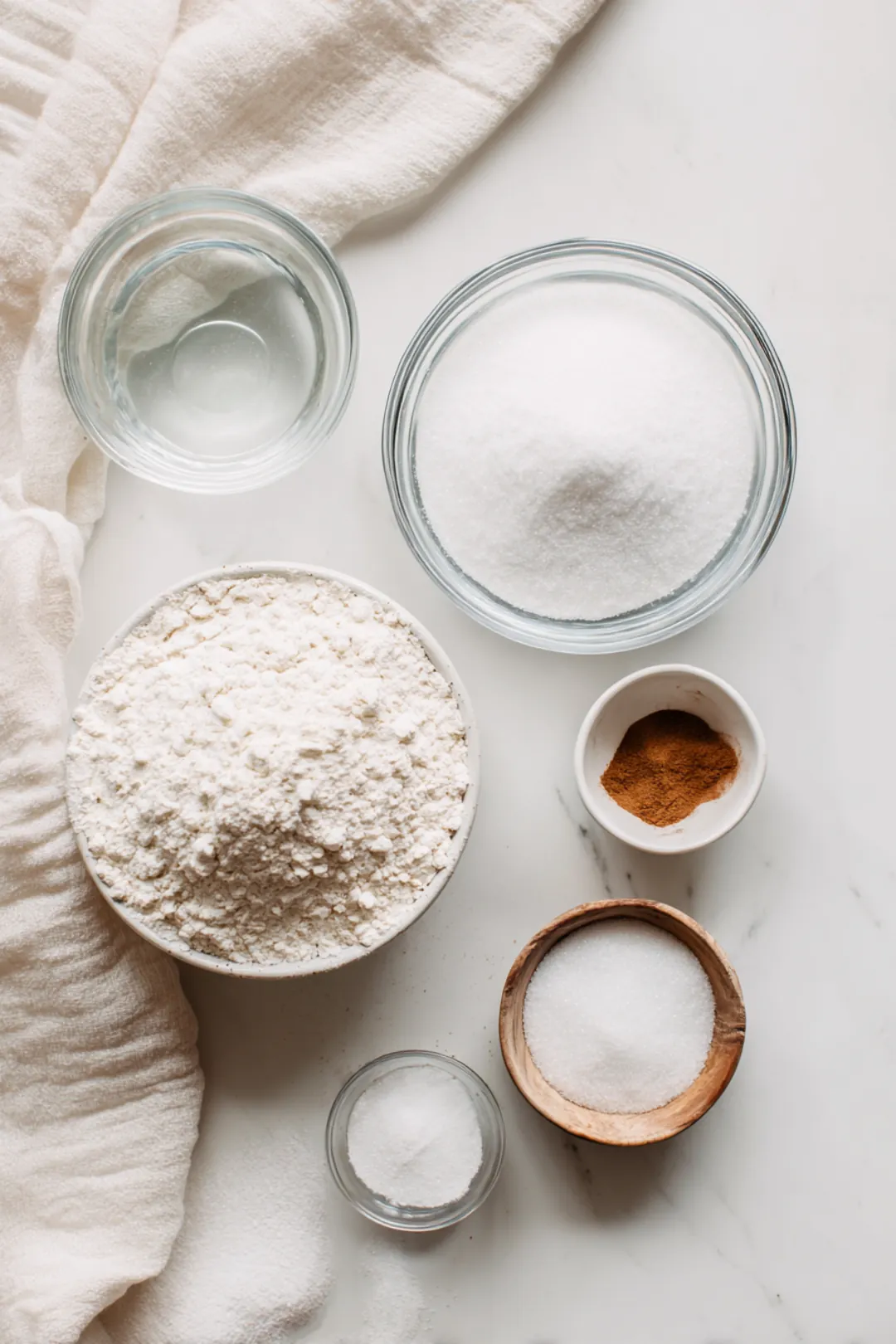 Air fryer cinnamon sugar pretzel bites - ingredients