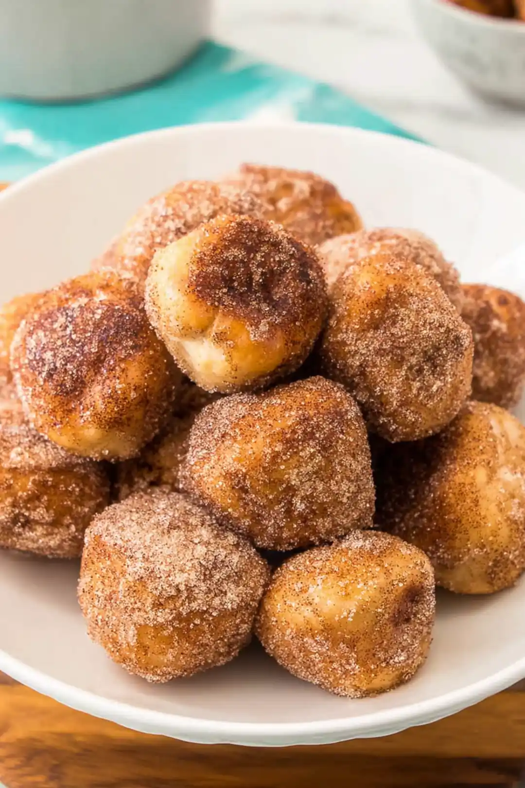 Air fryer cinnamon sugar pretzel bites