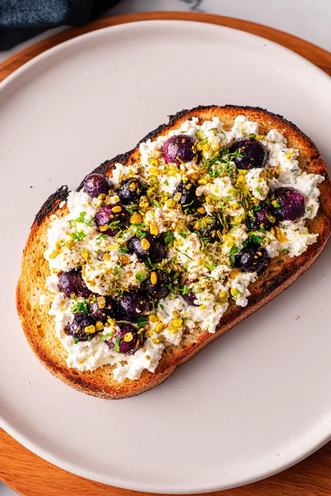 Air fryer cottage cheese toast
