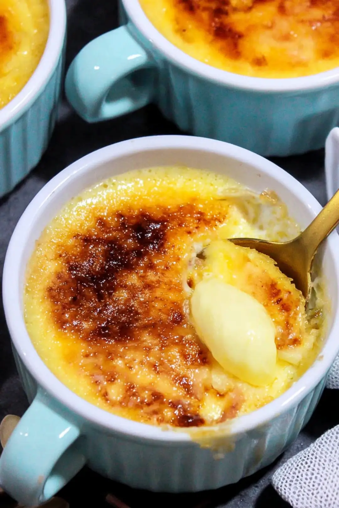 Air fryer crème brûlée