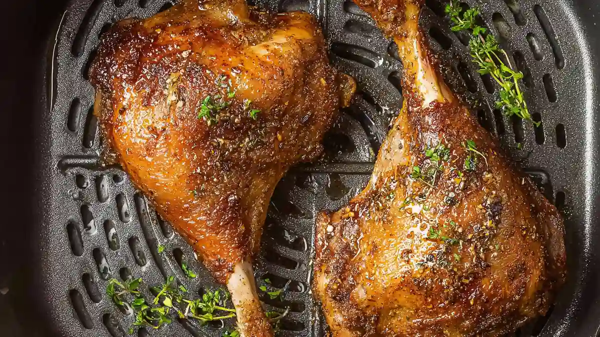 Air fryer crispy duck legs