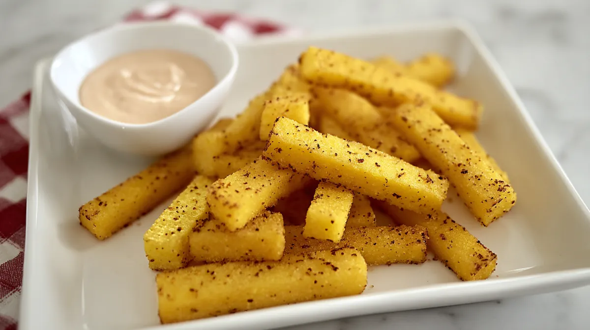 Air fryer crispy polenta fries