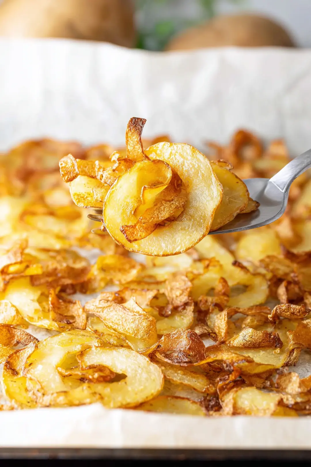 Air fryer crispy ribbon potatoes