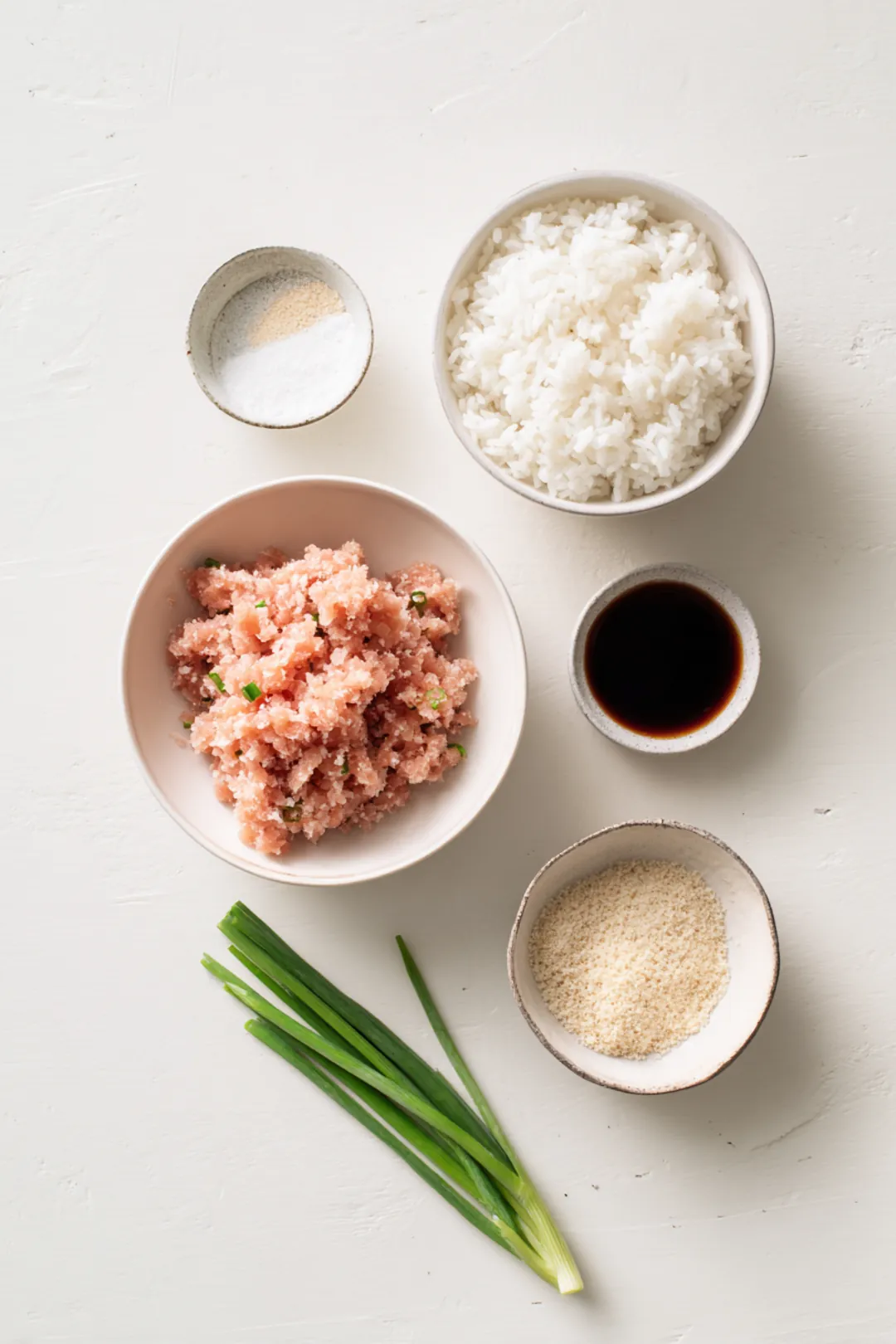 Air fryer crispy rice bites with spicy tuna - ingredients