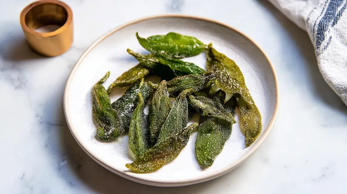 Air fryer crispy sage leaves