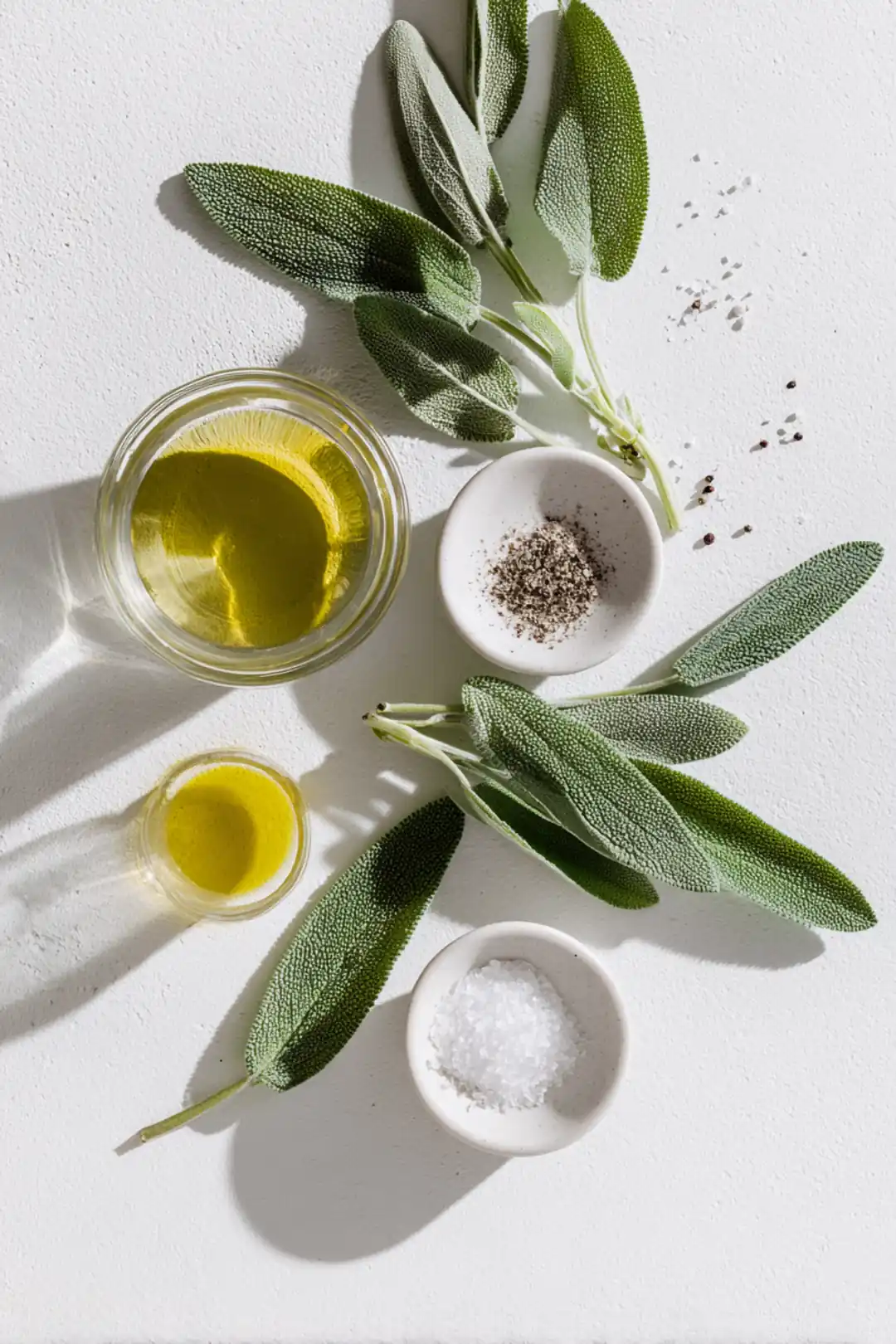 Air fryer crispy sage leaves ingredients