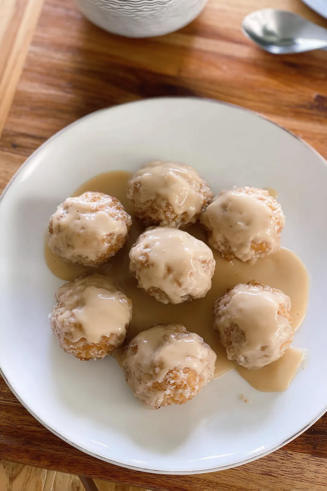 Air fryer donut holes with condensed milk