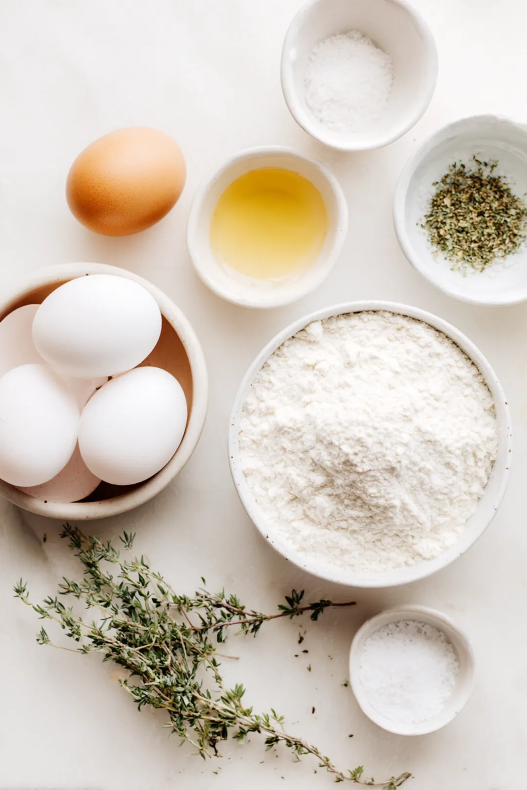 Air fryer egg white bread - ingredients