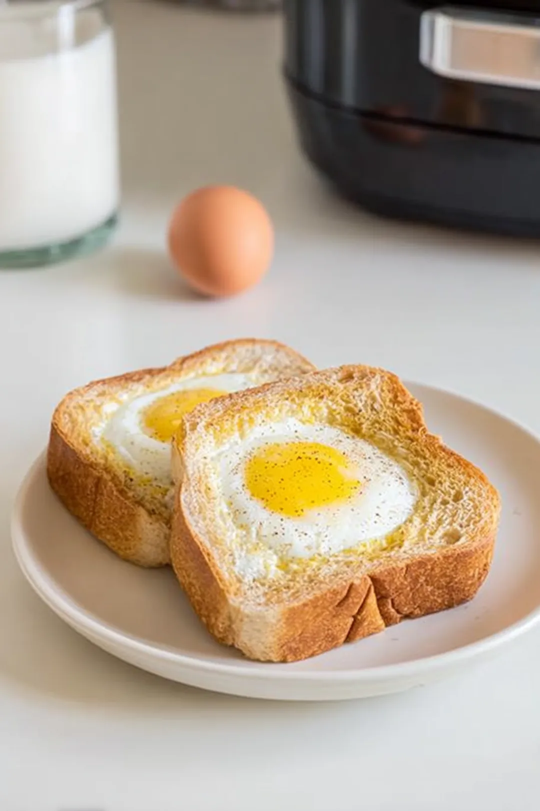 Air fryer egg white bread