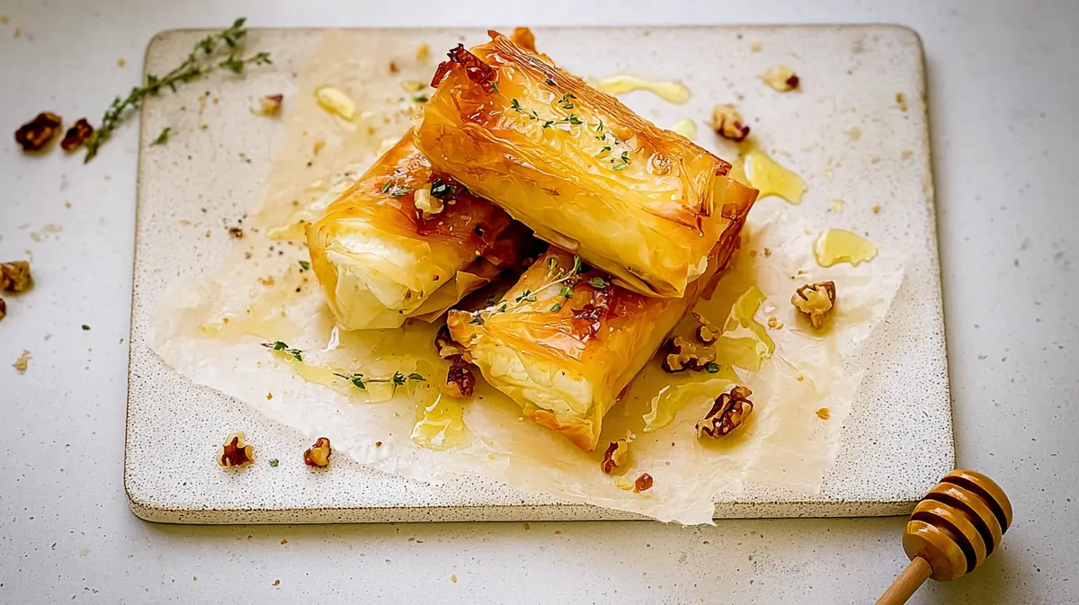 Air fryer feta wrapped in phyllo