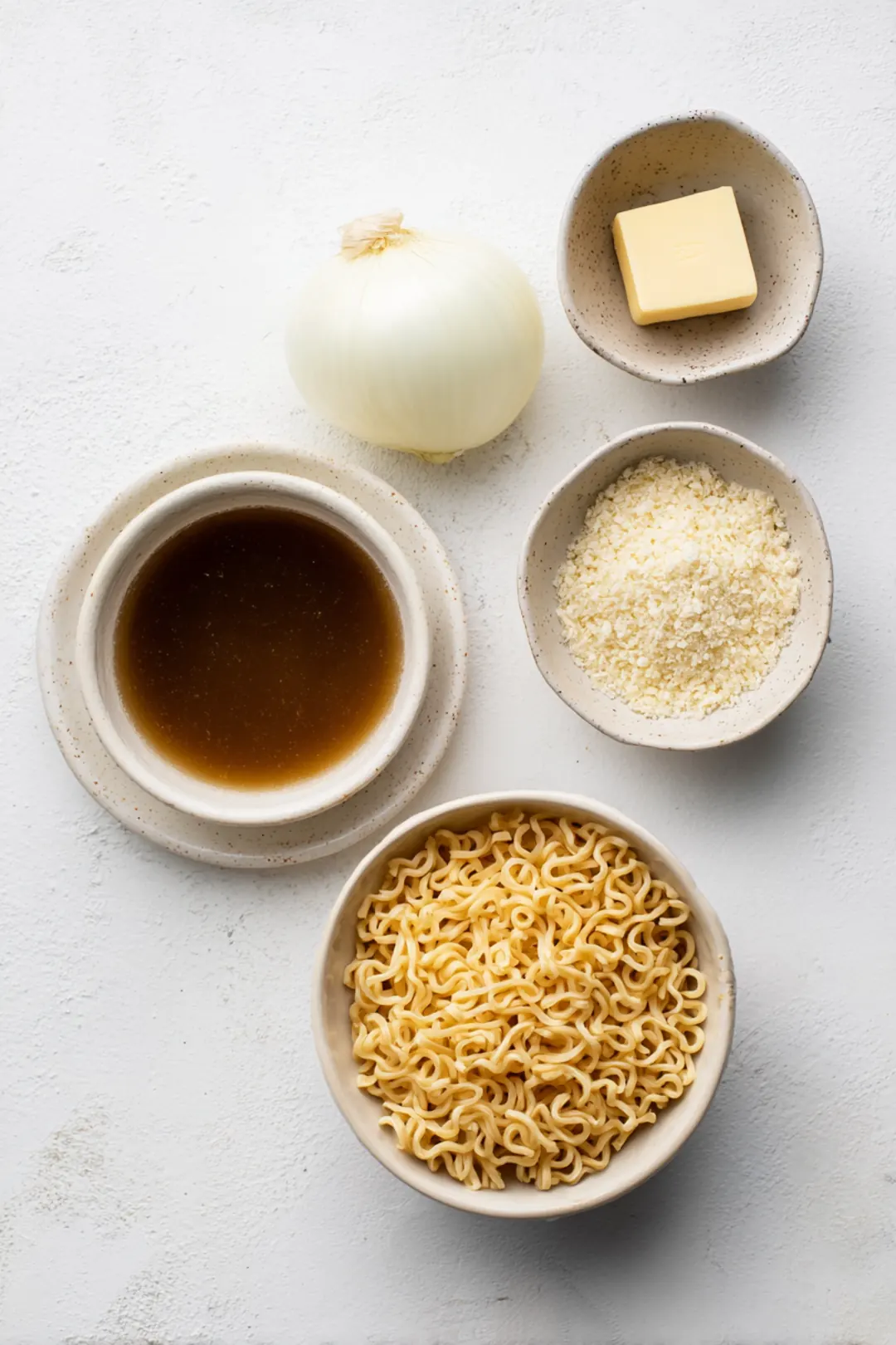 Air Fryer French Onion Soup Ramen - ingredients