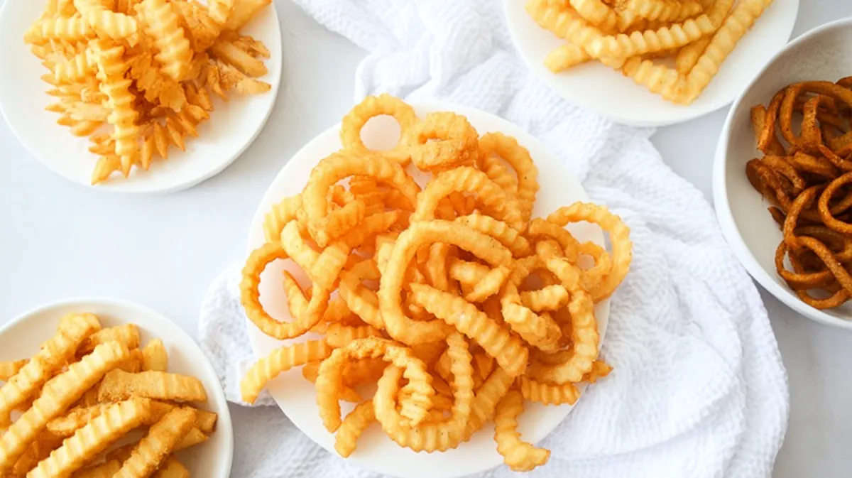 Air fryer frozen curly fries gourmet style