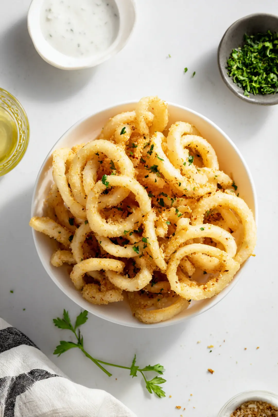 Air fryer frozen curly fries gourmet style