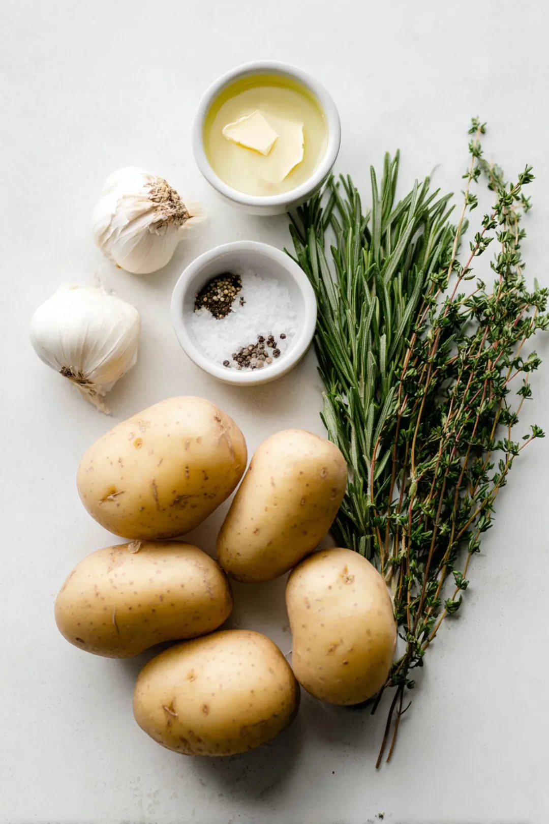 Air fryer garlic butter potato roses ingredients