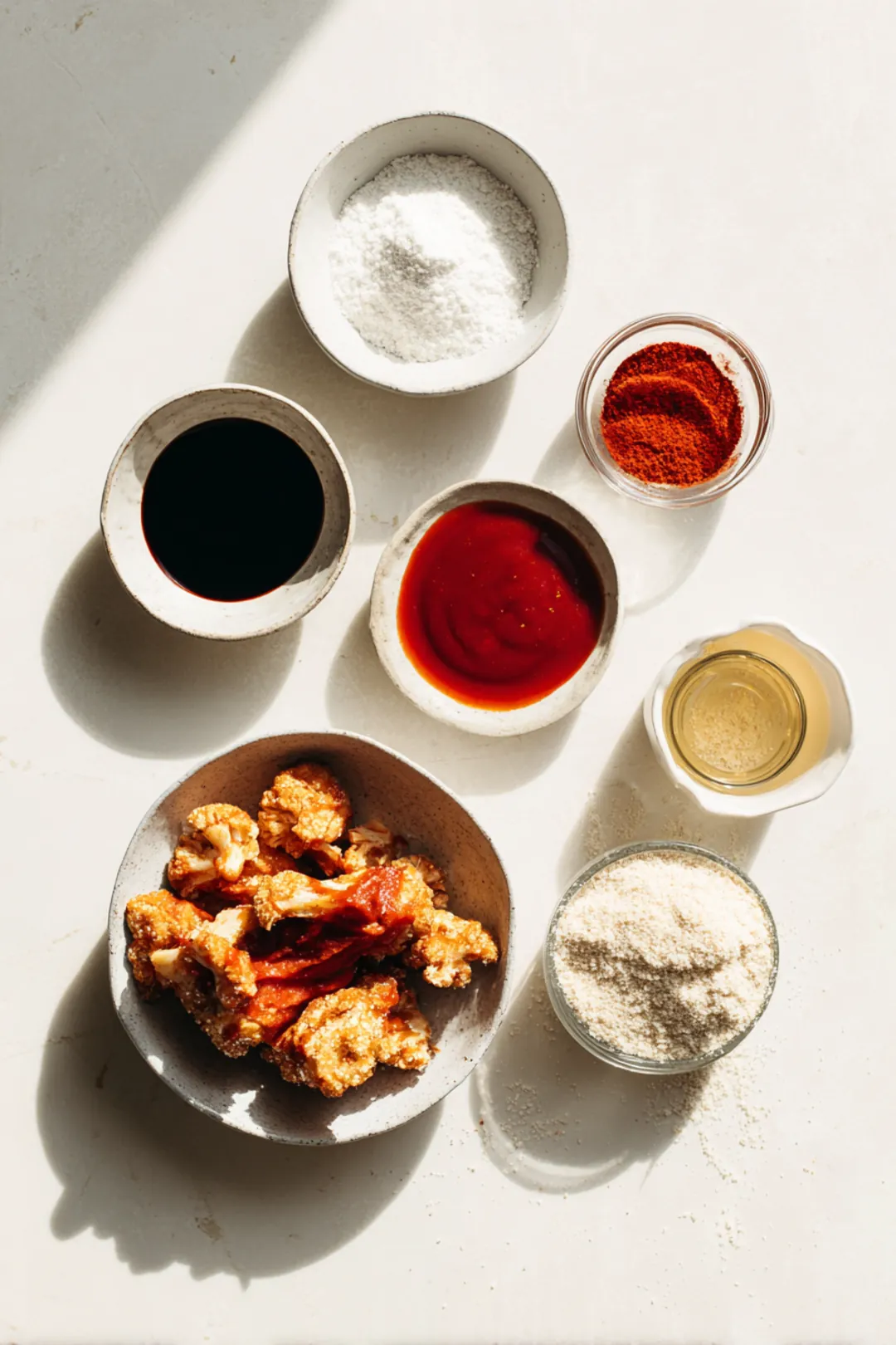 Air fryer gochujang cauliflower wings - ingredients
