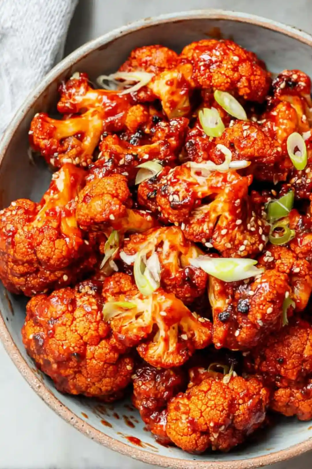 Air fryer gochujang cauliflower wings