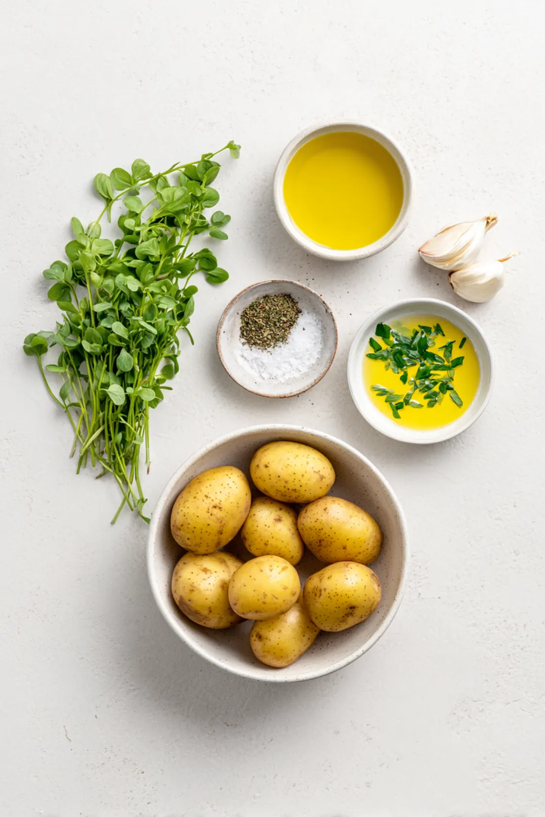 Air fryer hasselback baby potatoes - ingredients