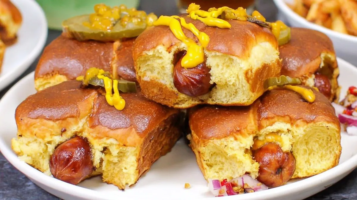 Air fryer hot dog sliders