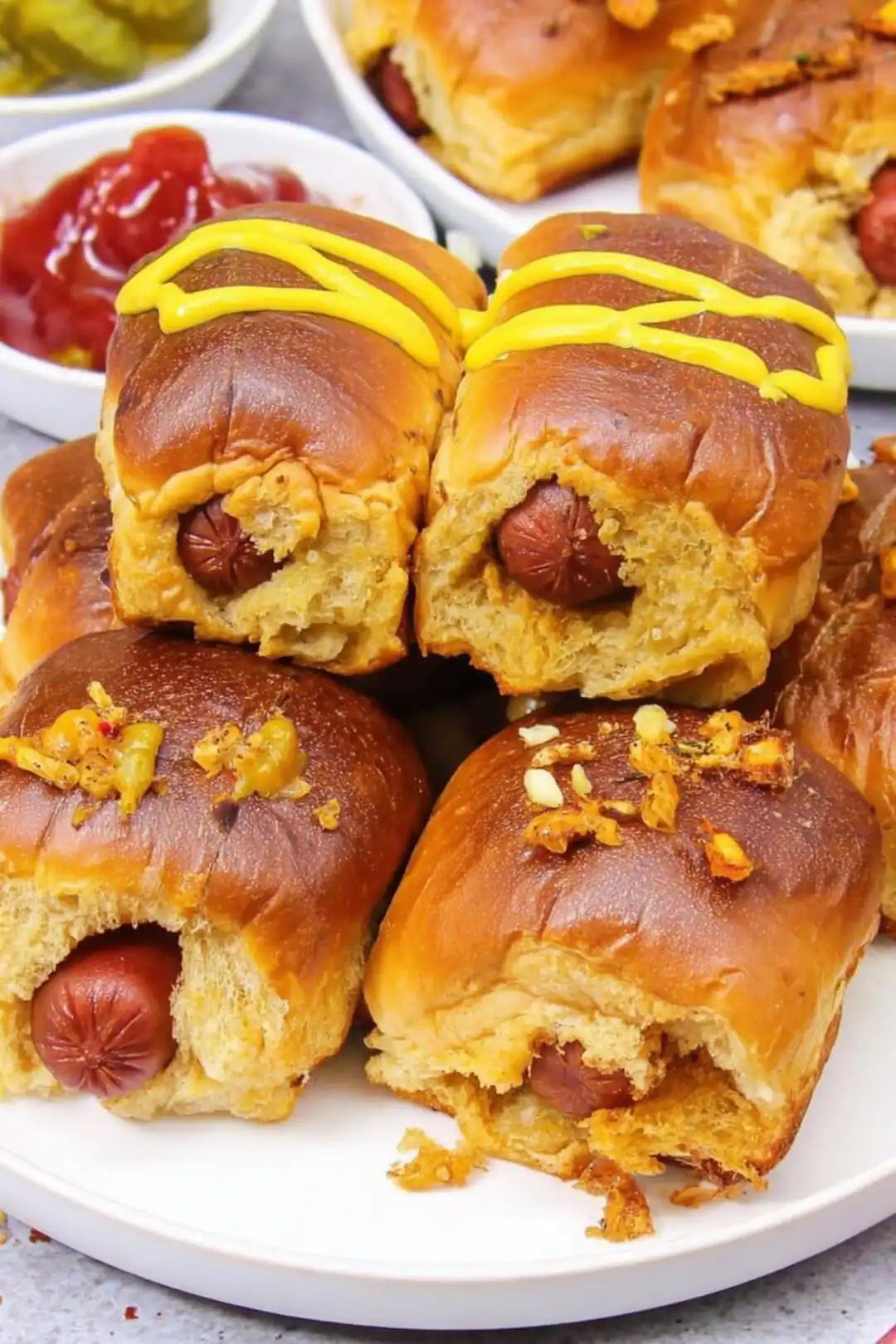 Air fryer hot dog sliders