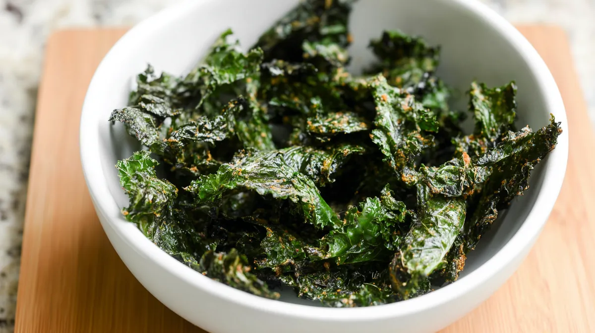 Air fryer kale chips the non bitter way