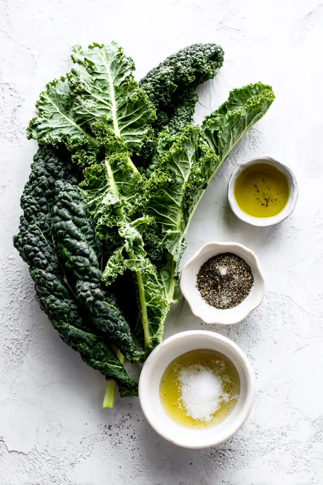 Air fryer kale chips - the non-bitter way - ingredients