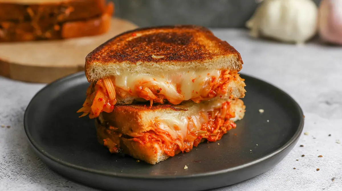 Air Fryer Kimchi Grilled Cheese