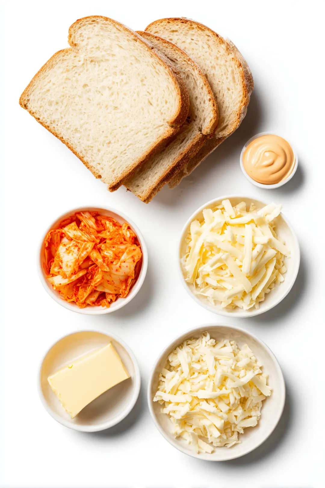 Air Fryer Kimchi Grilled Cheese - ingredients