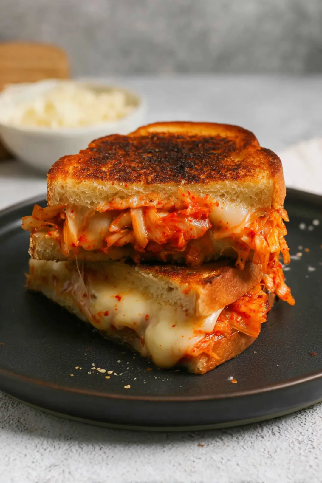 Air Fryer Kimchi Grilled Cheese