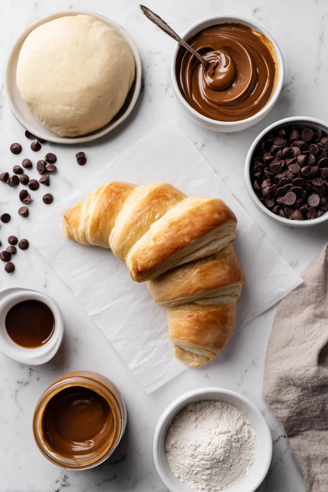 Air fryer mini chocolate croissants - ingredients