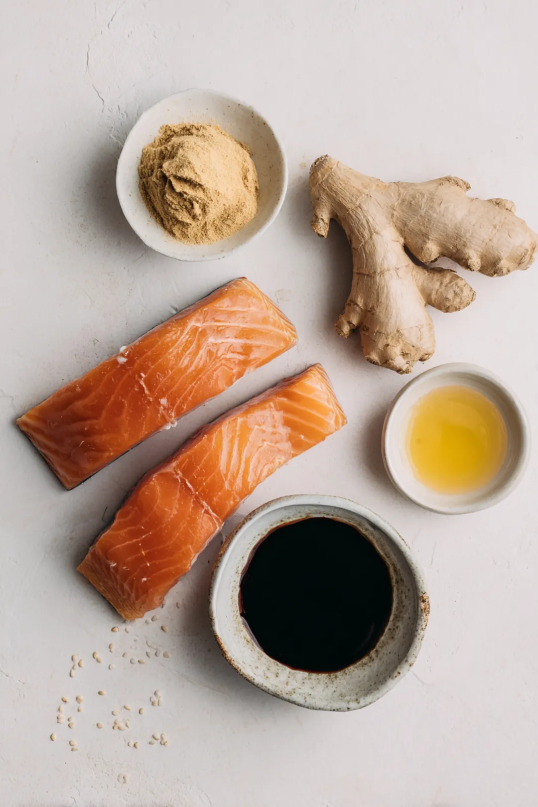 Air Fryer Miso Ginger Salmon ingredients