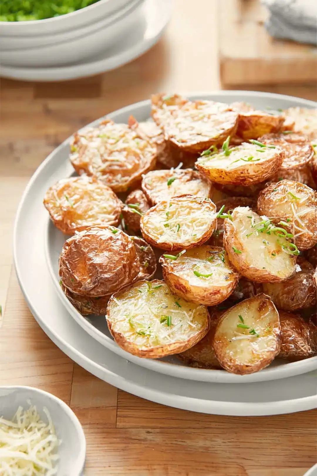 Air fryer parmesan crusted potato hearts