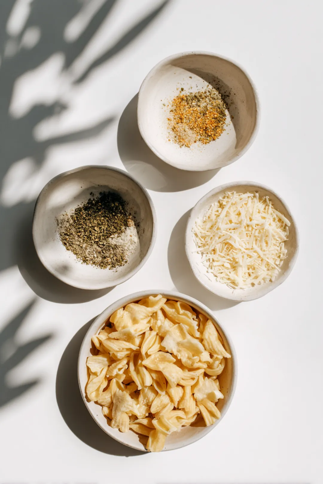 Air Fryer Pasta Chips with Ranch - ingredients